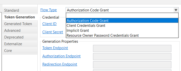 OAuth2 flow types