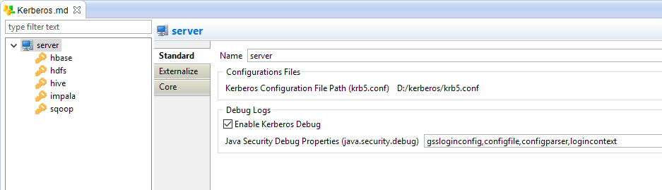 getting started kerberos server node overview