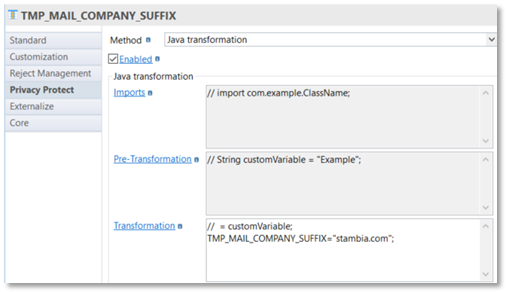 anonym virtual column transformation method