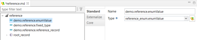 getting started avro metadata referencable type