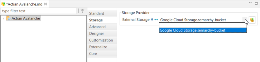 Selecting the external storage node
