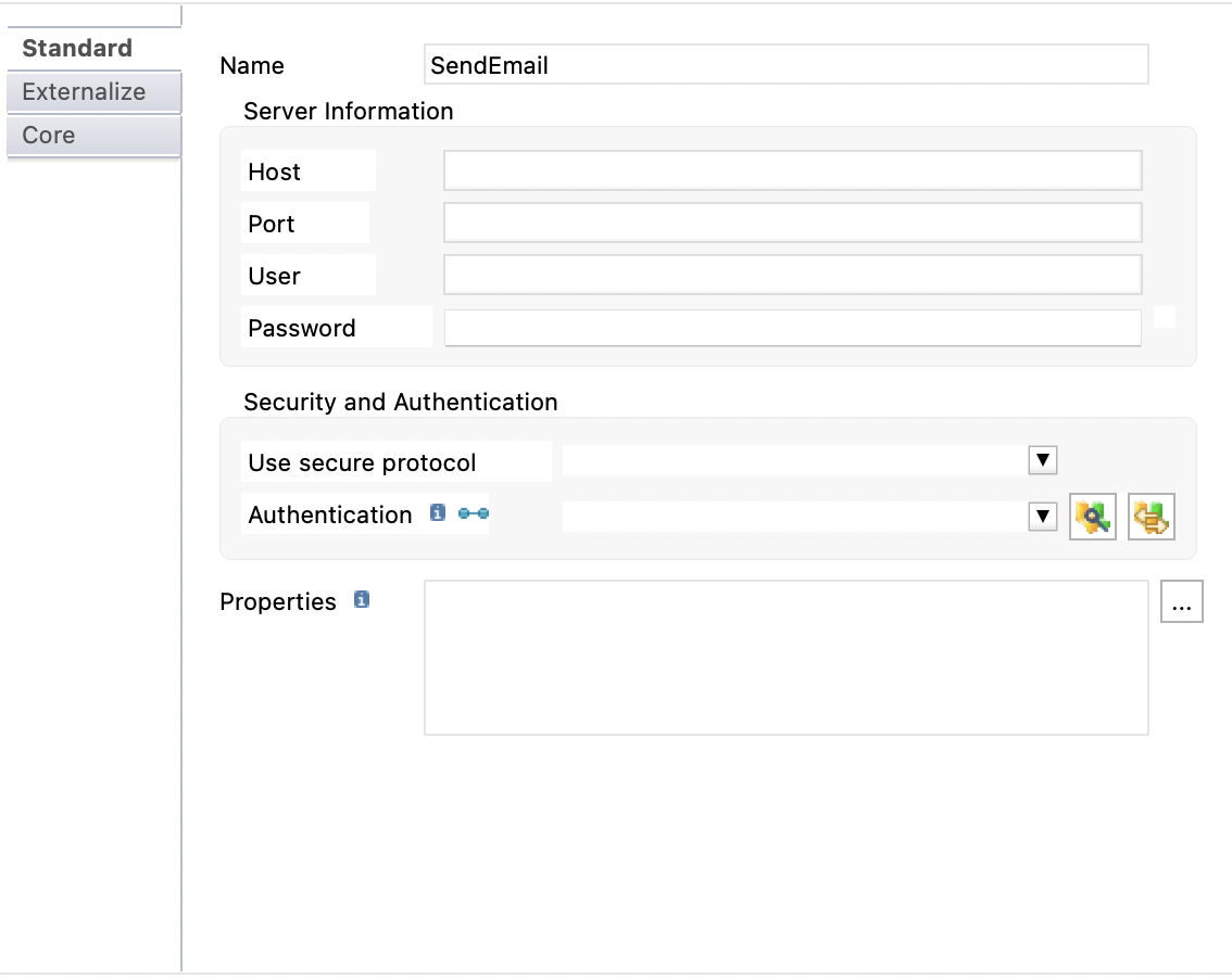 getting started outgoing server properties