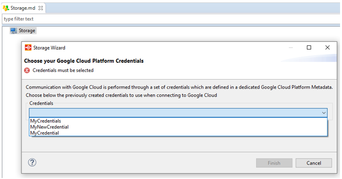 getting started google cloud storage metadata credentials