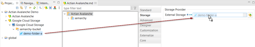 Selecting the external storage node