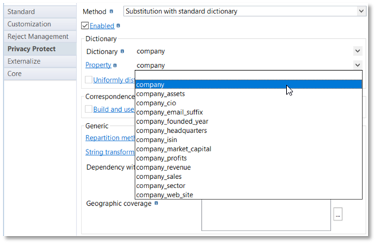 dictionaries standard substitute property