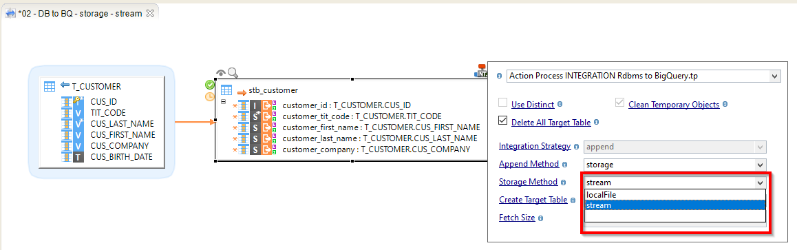 getting started bigquery template storage method