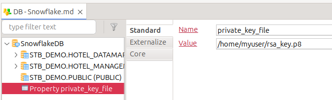 Key/pair authentication configuration