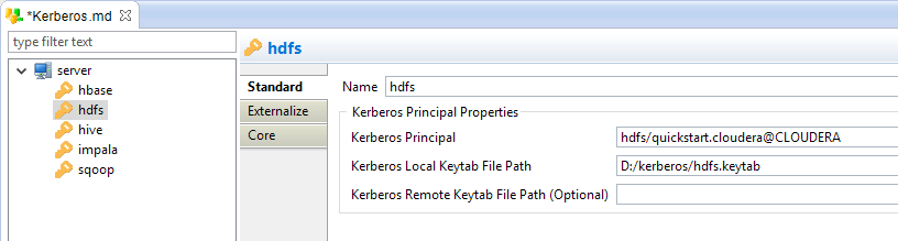 getting started kerberos principal node overview