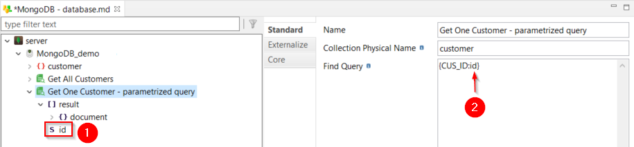 getting started mongodb find query parametrized
