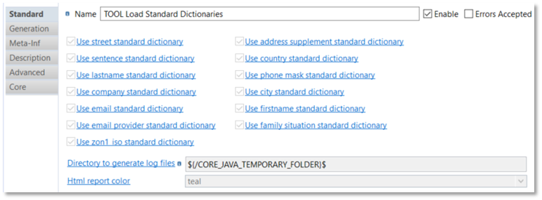 pp tool load standard dictionary properties