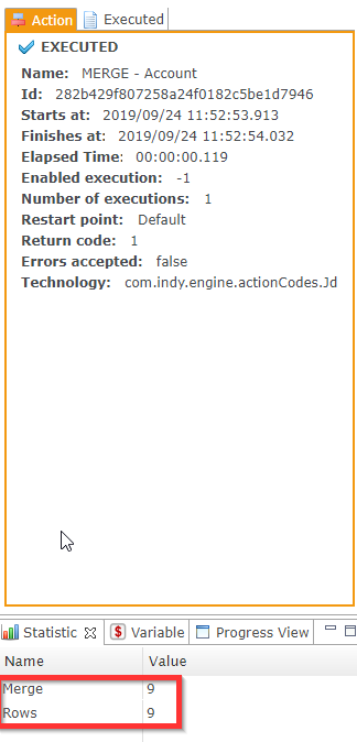 Screenshot of Salesforce incremental replication results showing nine records merged