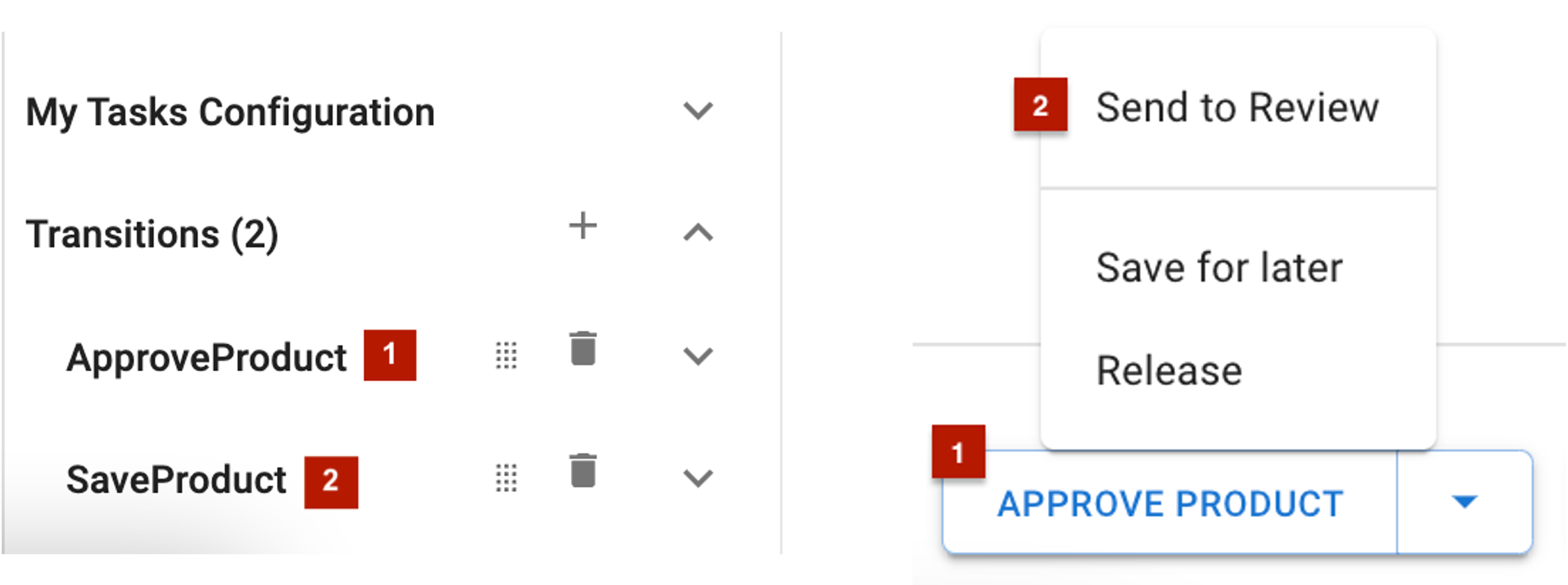 workflow transitions multiple