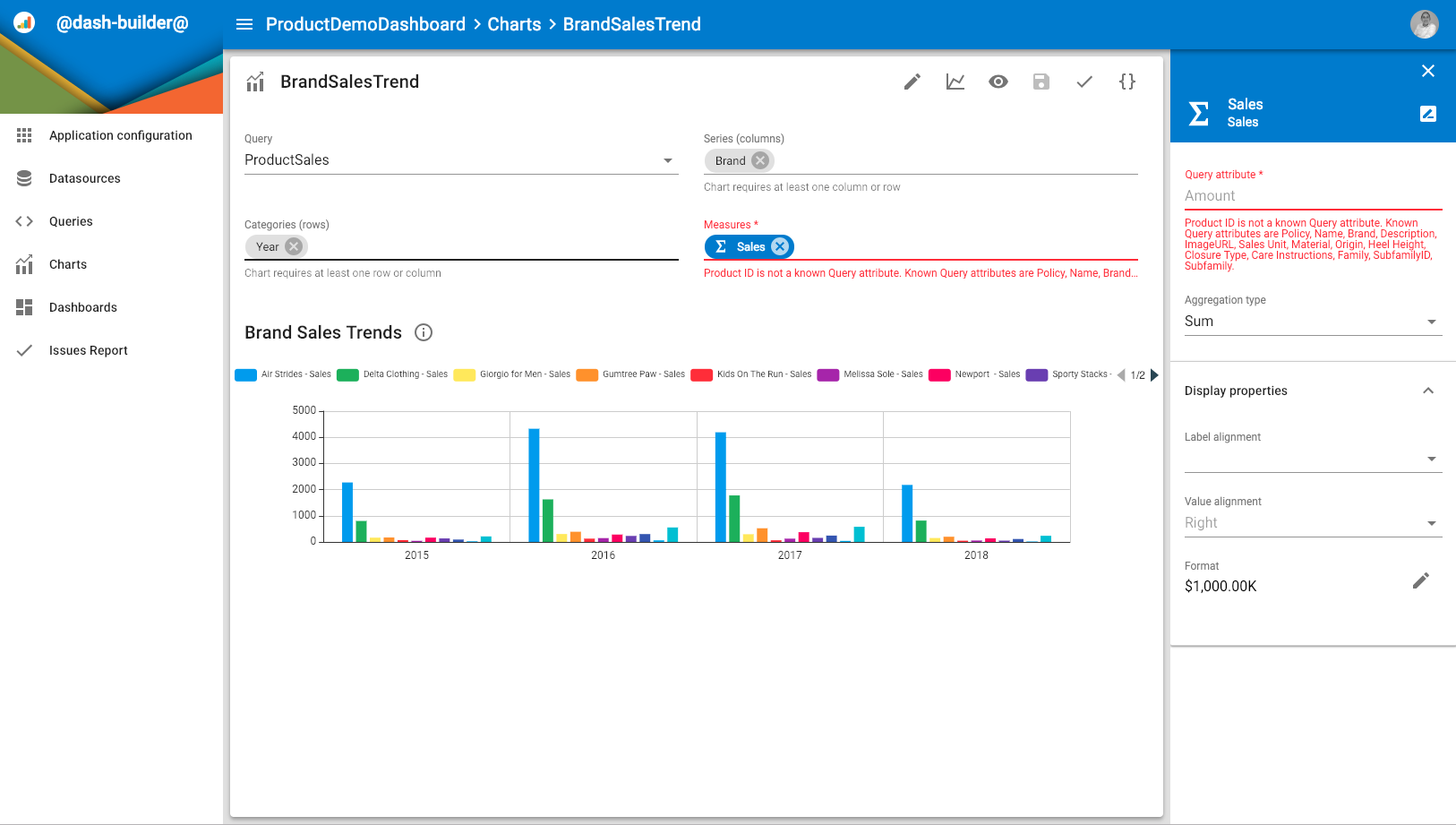 dashboard builder sample