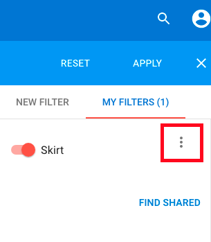 filter menu