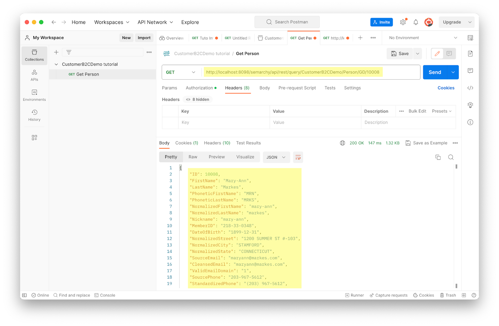 Query data via the REST API