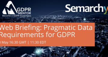 Pragmatic Data Requirements for GDPR – Single View of Person