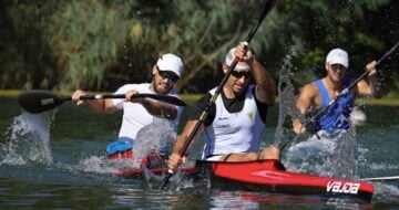men doing kayak