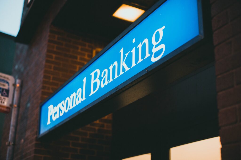Personal Banking sign photo by Jonathan Cooper on Unsplash

